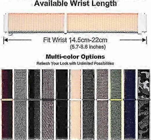 Adjustable Nylon Watch Bands, Quick Release Replacement Straps for Men and Women, Band Width