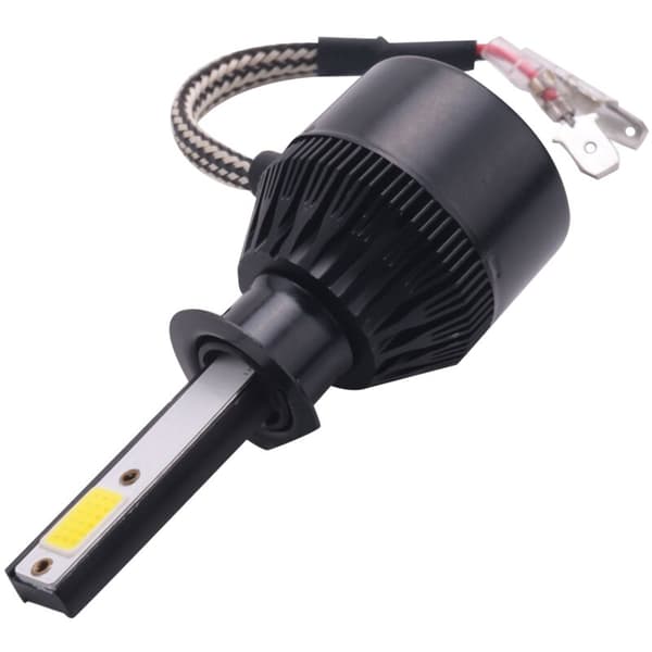 Bil C6 LED-lampe H1 frontlys, 2 stk frontlys kald hvit 6500K tåkelys erstatning konvertering 36W 8000Lm