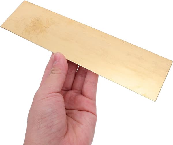 Håndværksmæssig messingplade 1 mm tyk 50 mm x 200 mm messingplade metalplader