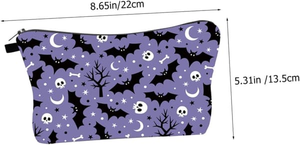 Travel Makeup Bag with Halloween Theme, Toiletry Bag with Ample Storage
