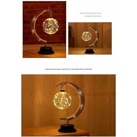 The Enchanted Moon Lamp - Hanging Moon Lamp Night Light with Stand, Crescent Moon Lamp