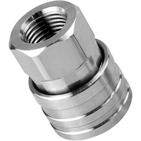 Quick Connect in Stainless Steel for Pressure Washer 6.35 mm. Accessory to Improve Performance. Efficient Cleaning Tool