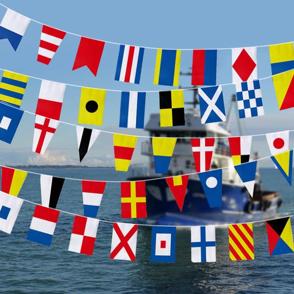 Custom Length 12m 40 Flags Marine Ship Boat Maritime Signal Flags String[GKS]