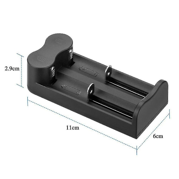 21700 26650 18650 16340 18500 32650 3.7v Genopladeligt Li-ion Batteri Usb 2-Plads Oplader LANG