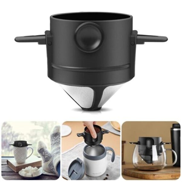 Bærbar Kaffe Filter i Rustfrit Stål Genanvendelig