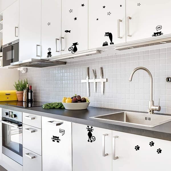Cat Wall Sticker, Light Switch Stickers Cat Black Cat Wall Stickers Cr