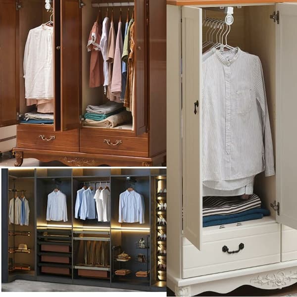 Heavy Duty Pull-Out Clothes Rail, Trouser Hanger, Telescopic Wardrobe Rod, Clothes Rail for Wardrobes-XF13-