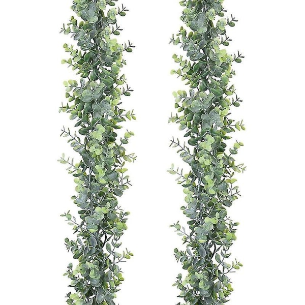 2 st Faux Eucalyptus Garland Plant Artificiella vinstockar hängande löv