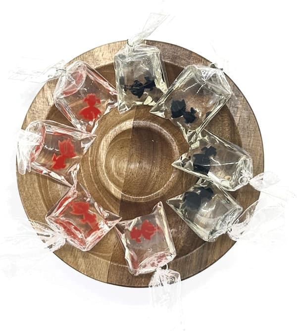 10 STK Harpiks Guldfisk Form Charms 10 STK Sort