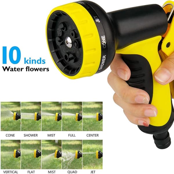 Hose Connector Set, Including Multi Spray Nozzle Watering Gun, Hose End Quick and Water Stop Connector, Threaded Tap Adapter
