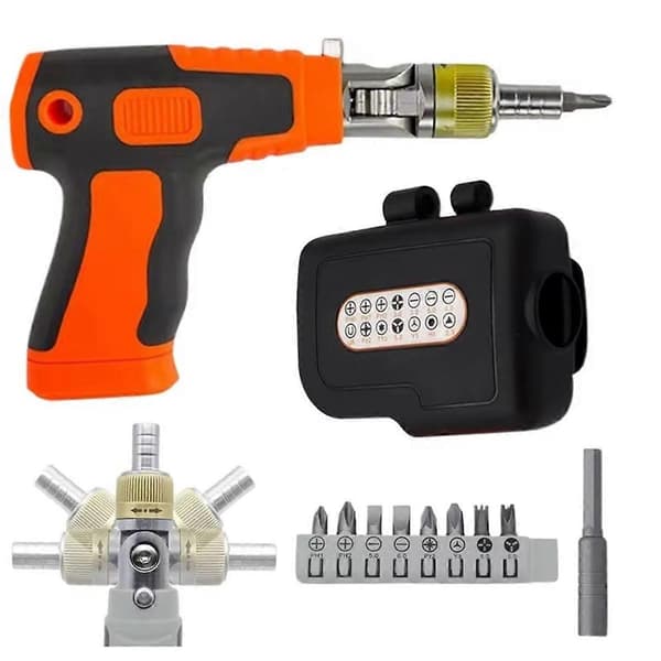 Ratchet Screwdriver 180 Degree Adjustable Angle Screwdriver Electronics Computer Tool Repair Kit E
