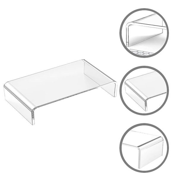 Klar Akryl Monitorskærm Stativ Transparent Monitorskærm Forhøjningsstivning Til Computer LaptopTransparent30.5X20.3X7.6CM Transparent 30.5X20.3X7.6CM