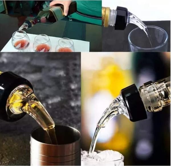 2-pack Pourer 4cl with automatic measurement transparent Transparent transparent Transparent