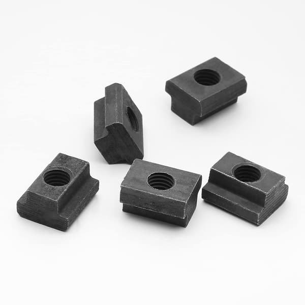 5 STK M10 T-slidsmøtrik 5 STK Sort