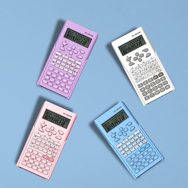 Scientific Calculator with Two-Line Display | Student Functions | Slim and Portable for School and Workplace Pink 0.15