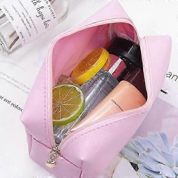 PU Makeup Taske Bærbar Makeup Taske Sort