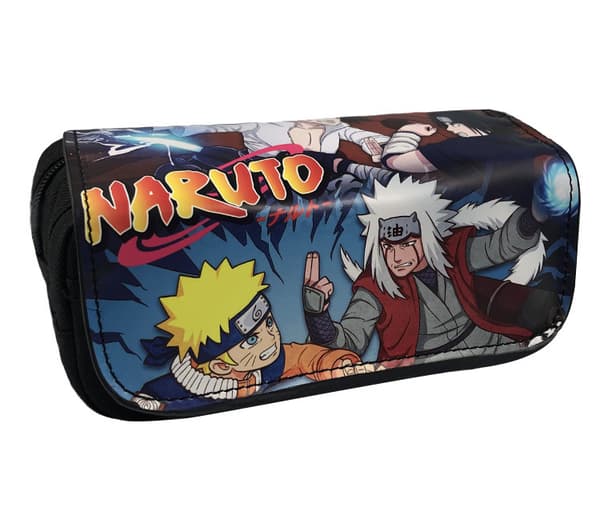 Naruto Stor Kapacitet Dobbeltlags Penalhus Lynlås Pung-4