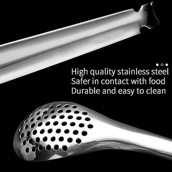 Sfärisk Sked - 2-pack Rostfritt Stål Sfärisk Sked Molekylär Spårsked Kök - (silver)