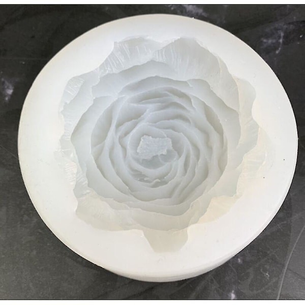 Peony Flower Form Form Mousse Handgjord Fondant Tårtform Form Peony Flower Form (två),