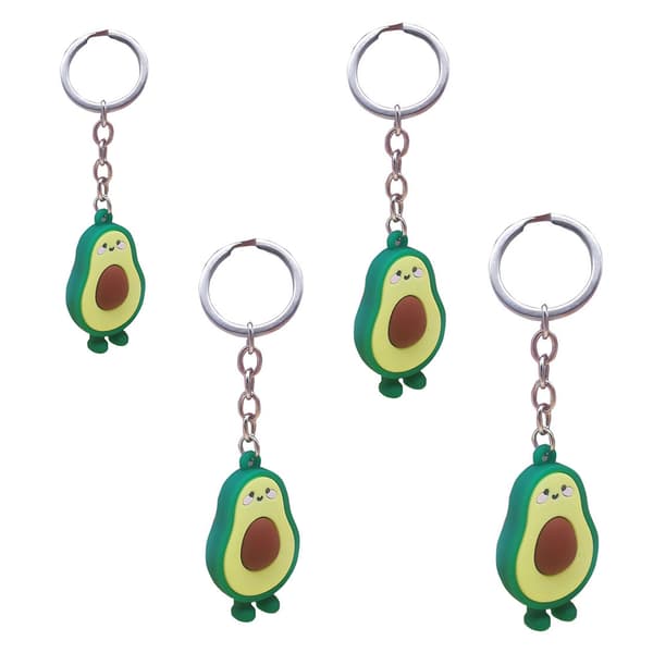 Set med 6 matchande figurnyckelringar