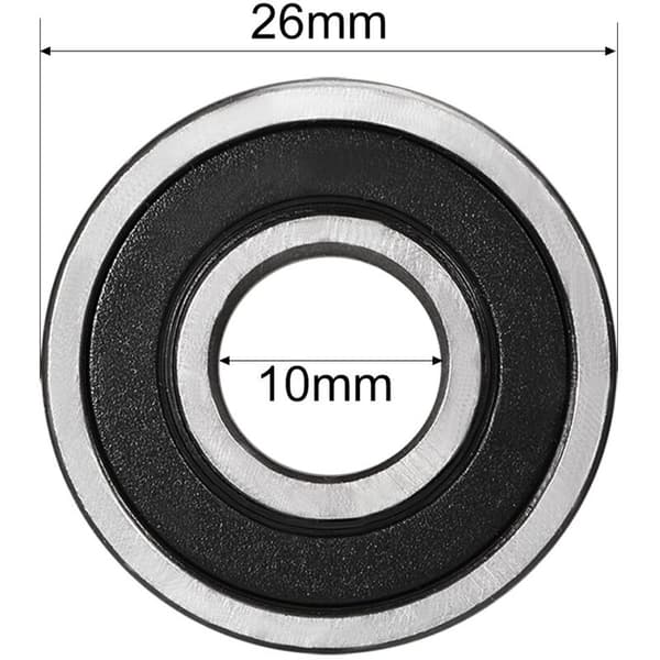 8st Spårkullager 6000RS Dubbeltätade 10x26x8mm Kolstål