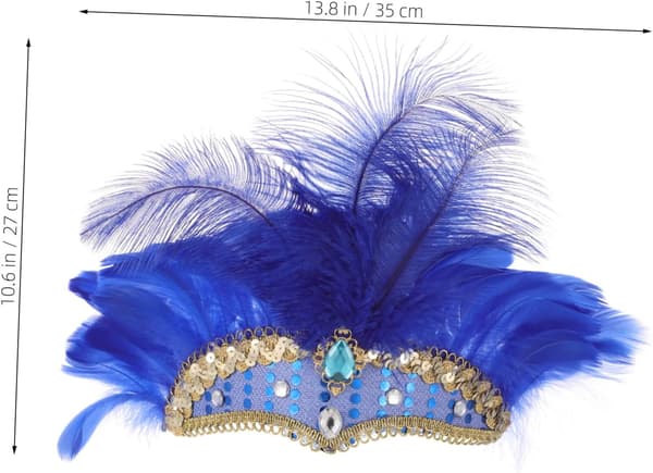 Gotisk karnevalshodeplagg for kvinner Cosplay Hodeplagg Flapper Tilbehør til Halloween og Teselskap