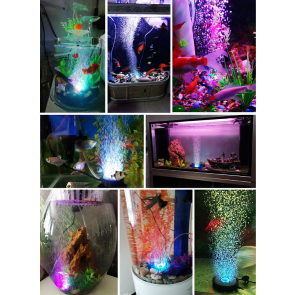 Syv-farget LED dykkerlys for akvariet