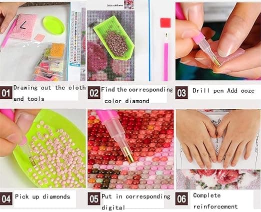 Diamantmaling (30X40cm), DIY 5D Diamantmaling Blomsterdiamant