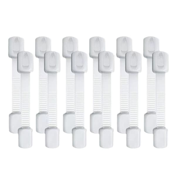 10-pack Barnlåda Säkerhetsspärr Kökslucka Babyskydd Lås Anti-Klämspänne