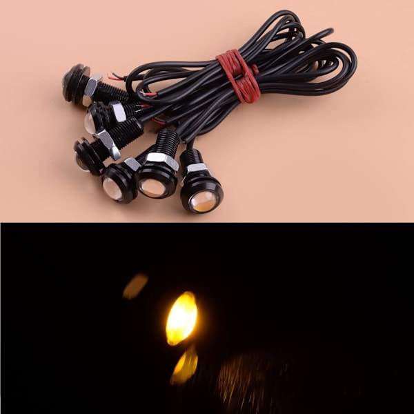 18mm 9W LED-auton sumuvalot päiväajovalot, vedenpitävät varmuuskopiointi- ja takavalot (musta kotelo)