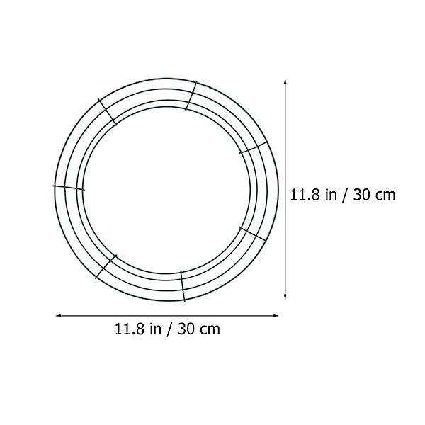 2 kpl Kukkien Seppelekehän Luomuksia Renkaat Makrame O-rengas Metallilangasta Seppelekehän Runko Makrame Kehä Seppeletuki Vihreä 30X30CM Green 30X30CM