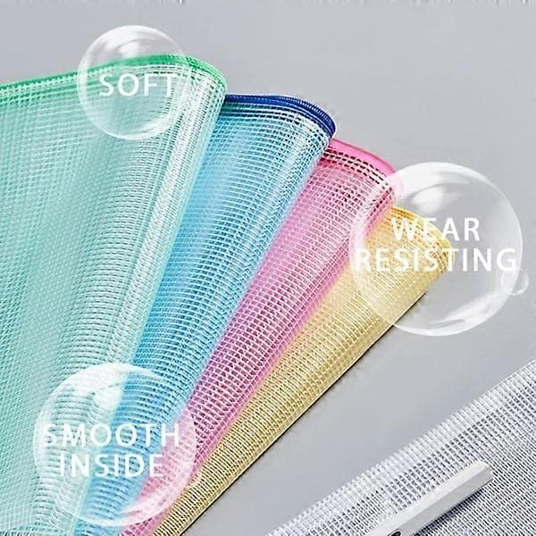 10 Stykker Mesh Lynlåspose Dokumentmappe, Lynlåspose til Organ