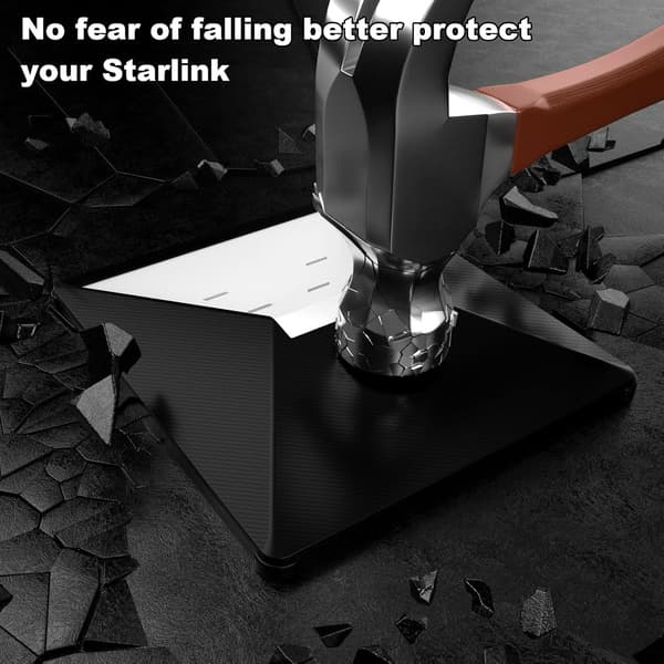 Shockproof Starlink Mini Case with Non-Slip Base, Liquid Silicone Protective Sleeve Starlink Mini Protection Portable Case White (Black)