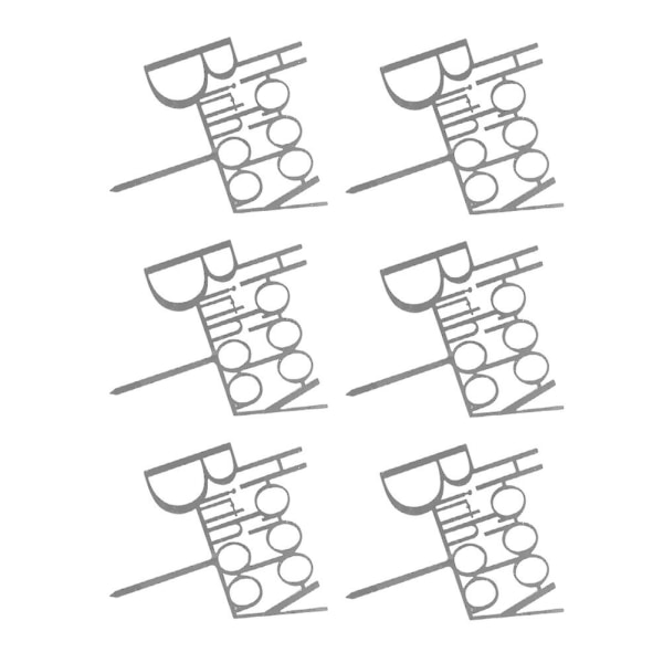 6 stk Fødselsdagskage Dekoration Kreative Bogstaver Kage Toppers Akryl Kage Picks Dekoration Til Fødselsdagskage Dekorationer (sølv)Sølv13X10X0.2CM Silver 13X10X0.2CM