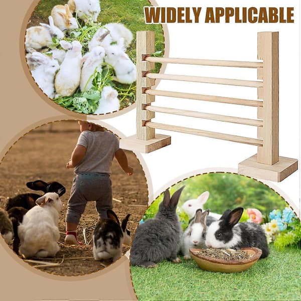 Rabbit Agility Training Hurdle, Height-Adjustable Rabbit Hurdle, Wooden Hurdle for Rabbits
