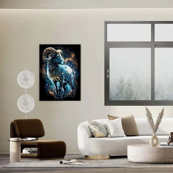 30x40cm 5D Diamantmaling Sæt Vædderen Konstellationer DIY Fuld Ro
