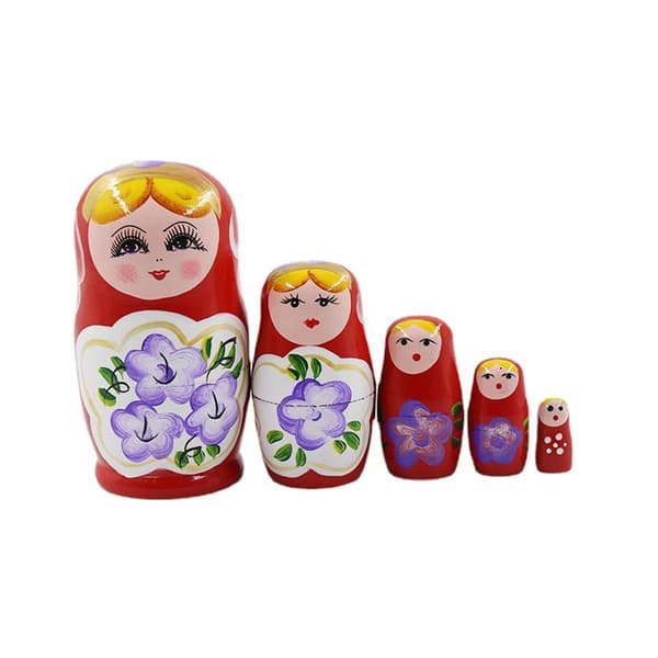 Matryoshka Doll Stylish Nesting Doll 5-piece Nesting Doll, Handmade Wooden Nesting Doll