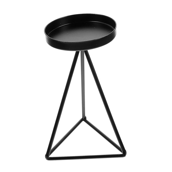 Bryllupsbord Dekoration Geometrisk Lysestager Jernplade Lysestager Lysestager Jern Lysplade Black 10X10.5X16.5CM