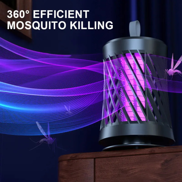 Premium Mosquito Zapper | Plug-in Bug Zapper med 360º elektriskt nät och UV-ljusteknik - inga bekämpningsmedel, kemikalier eller lukter, One-Size
