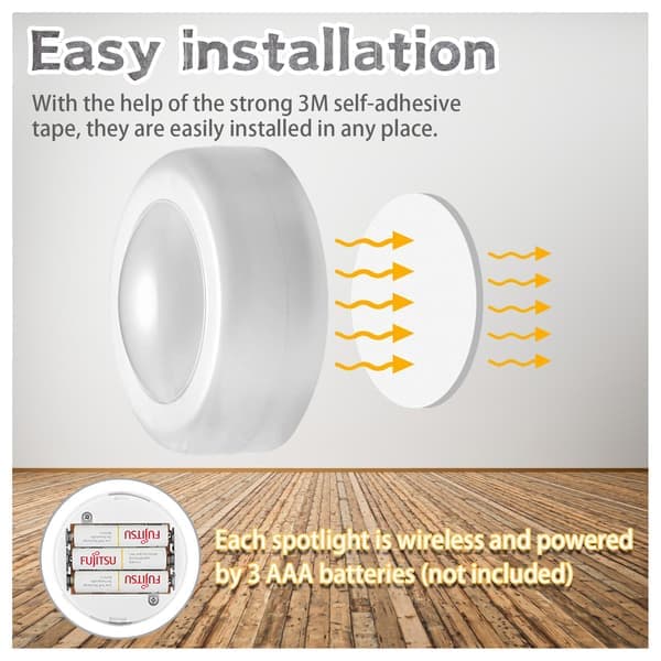 INF LED Spotlight Set - 6 Stylish Lamps with 2 Practical Remote Controls