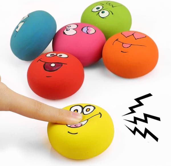 Smile Face Hund Pivelegetøj Bløde Latex Pivebolde til Hvalp