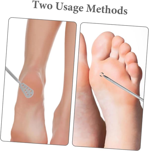 Double-headed Stainless Steel Callus Remover Tool Dead Skin File Foot Scrubber Practical Foot Scraper