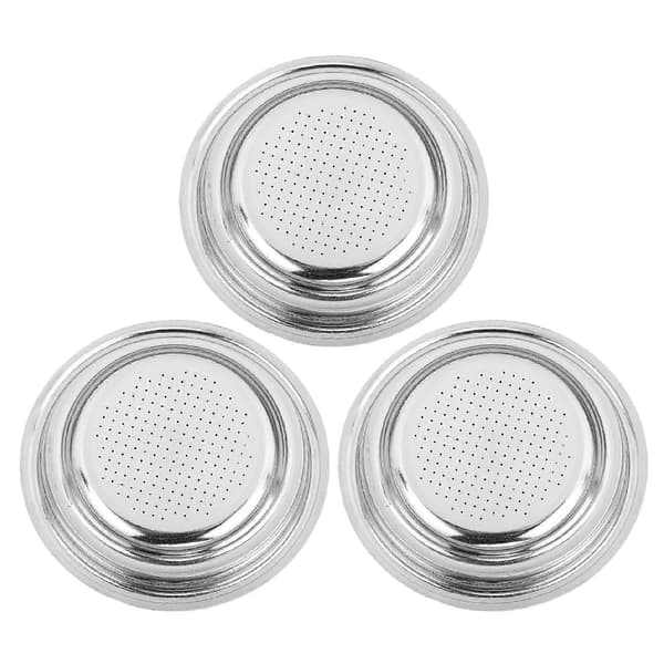 3 stk. Rustfrit Stål Kaffefilter 51mm Tryksat Filterkurv Genanvendelig Kaffepulver Filter Skål [DB]