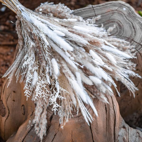 85PCS Natural Dried Pampas Grass Bouquet, Boho Home Decor Bouquet