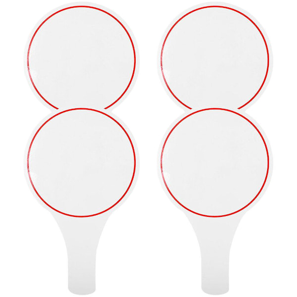 4 Blank Scoreboards, Erasable Whiteboards, Judge Score Paddles (25.00X15.00X0.50CM, As Shown In Picture)