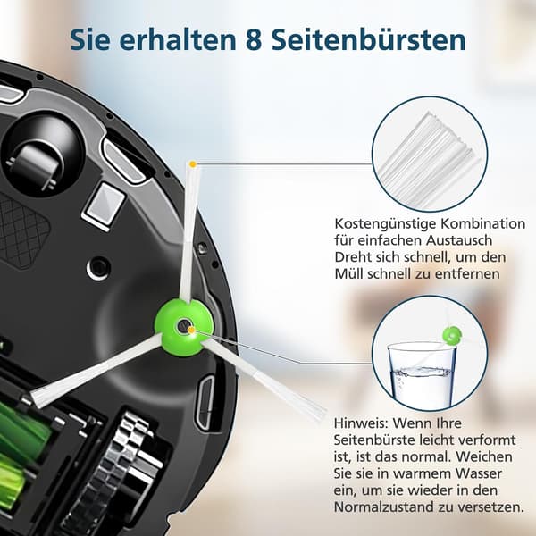 22-delt tilbehørssæt til iRobot Roomba støvsuger i7 i7+ j7 j7+/Plus i3 i3+ i4 i4+ i8 i8+ E5 E6 E7, til iRobot Roomba E/I/J-serien