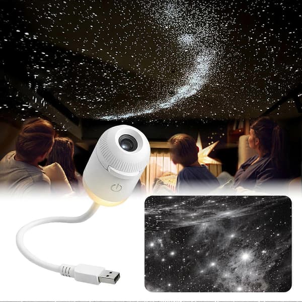 [RM]2-in-1 Star Projector Night Light with Touch Control Adjustable Brightness USB Portable Starry Sky A