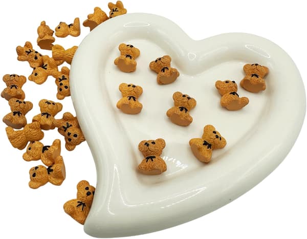 40 STK Mini Bjørner Harpiksfigurer 40 STK Brun Bear