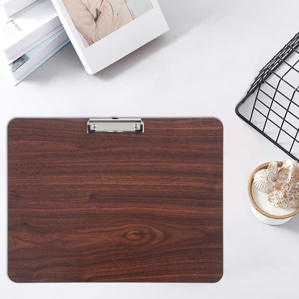 A3 Wooden Drawing Board with Clip, Portable Artist Clipboard with Walnut Pattern