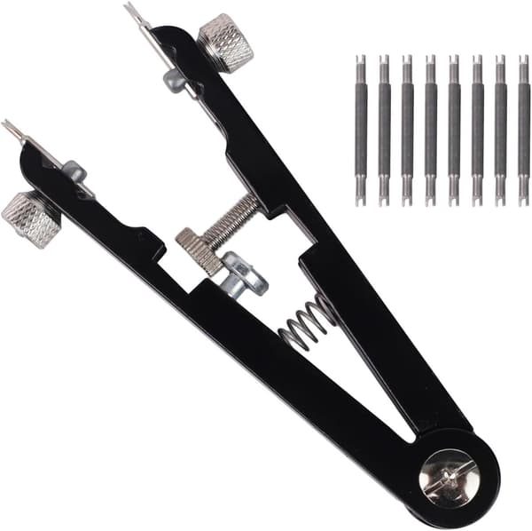 Sett Quick Spring Bar Tasks Multifunksjonell klokketang for utskifting (svart) Svart Black